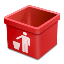 dsquared,red,trash,empty