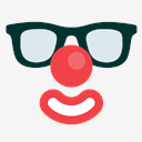 clown,mask,glasses