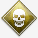 skull,yellow