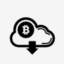 bitcoin,cloud,with,down,arrow