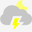 Cloud,Lightning,Moon