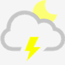 Cloud,Lightning,Moon
