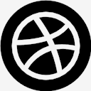 social,dribbble,circle
