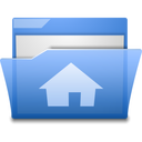 blue,folder,home,house,open