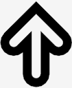 arrow,up,outline