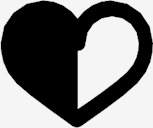 heart,half,outline