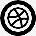 social,dribbble,circular