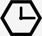 hexagon,clock