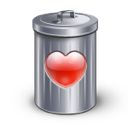 bin,heart,love,recyle