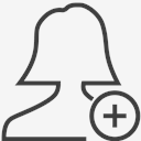 user,woman,add