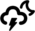 cloud,lightning,moon