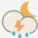 thunderstorms,night