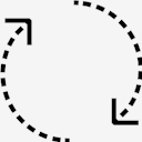 arrows,rotate,dashed