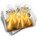 burn,flames,hot,newspaper
