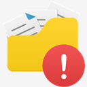 Open,folder,warning