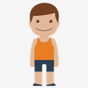 little,boy,orange