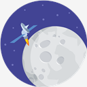 Moon,with,satelite