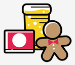 coockies,beer,card