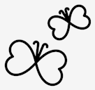 heart,shaped,butterflies