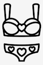 lingerine,with,heart,pattern