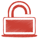 lock,red