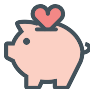 money,pig,heart