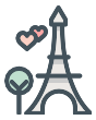 eiffeltower,hearts