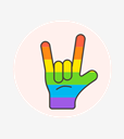 fist,flag,hand,lgbtq