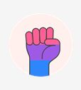 bisexual,fist,flag,hand
