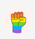 fist,flag,hand,lgbtq