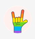 flag,hand,lgbtq,rock