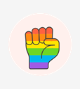 fist,flag,hand,lgbtq