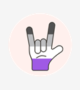 asexual,flag,hand,rock