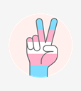 flag,hand,peace,transgender