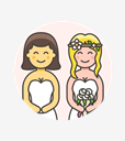 gowns,lesbian,wedding