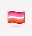 flag,lesbian,wave