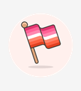 flag,lesbian,stick