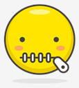 zipper,mouth,face