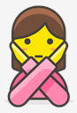 woman,gesturing,NO