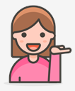 woman,tipping,hand