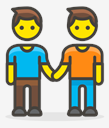 two,men,holding,hands