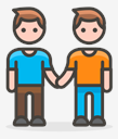 two,men,holding,hands