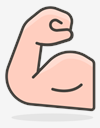 flexed,biceps