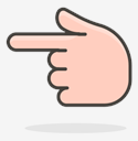 backhand,index,pointing,left