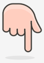 backhand,index,pointing,down