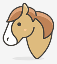 horse,face