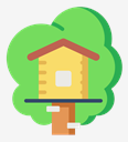 tree,house
