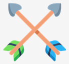 crossed,arrows