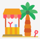 beach,hut