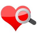 heart,love,magnifier,search